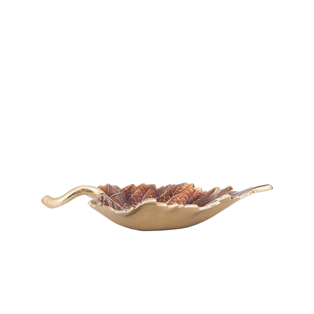 Coupelle feuille de hêtre en aluminium bronze