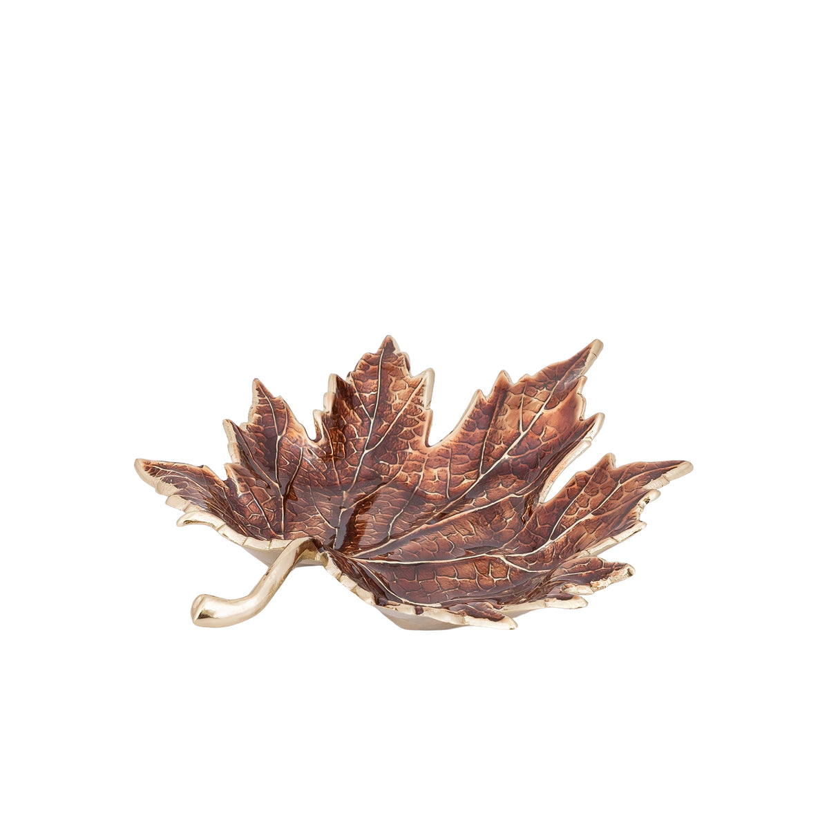 Coupelle feuille d'érable en aluminium bronze